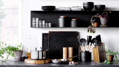 Crate and online barrel kitchen cabinet